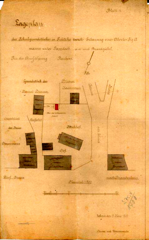 Schule Prützke 1908 Blatt 1