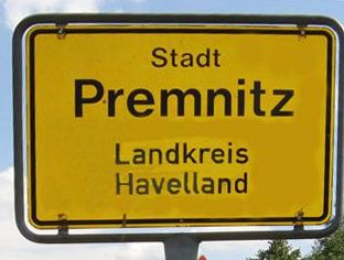 Ortseingangschild Premnitz