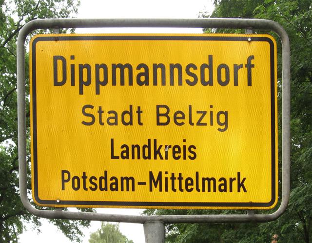 Ortseinganschild Dippmannsdorf
